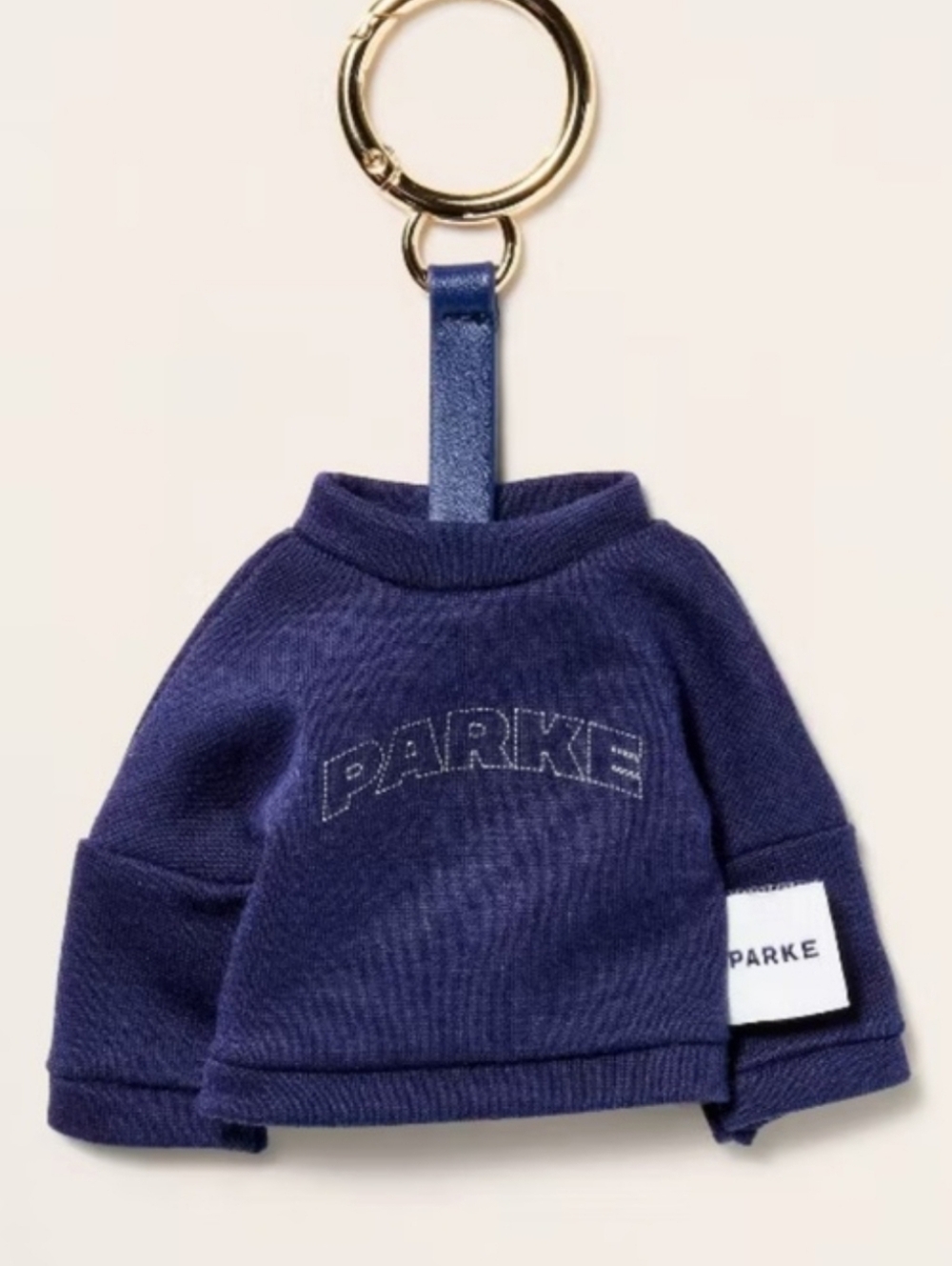 Parke x Target Navy Mockneck Sweatshirt Keychain/Bag Charm - NEW w/tags